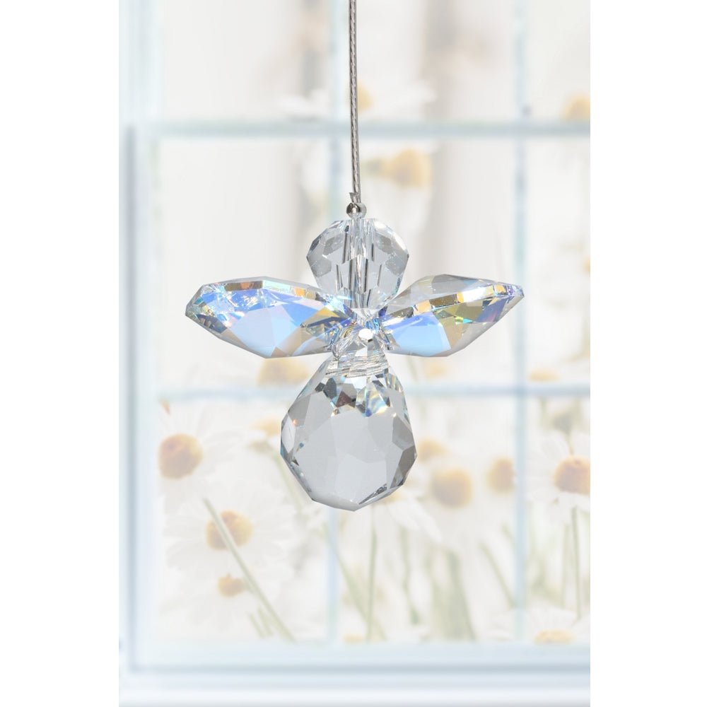 April Birthstone Crystal Guardian Angel - Aurora Borealis (Small) - Wild Things Crystal from thetraditionalgiftshop.live