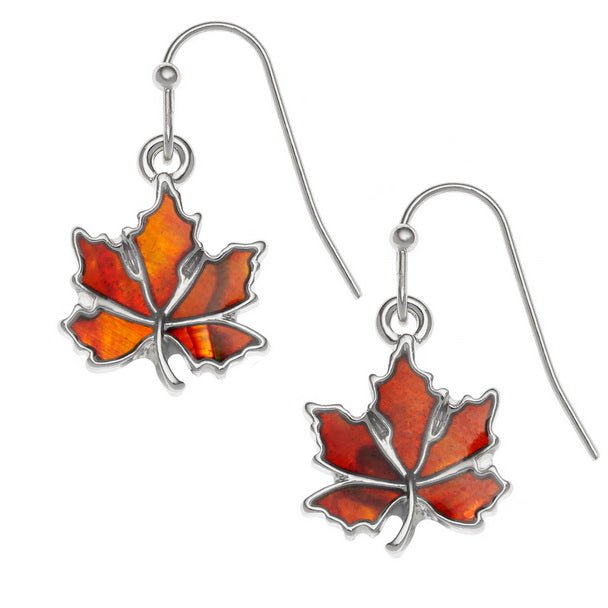 Autumn Leaf Paua Shell Earrings - Tide Jewellery from thetraditionalgiftshop.live