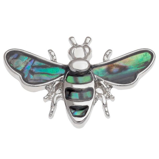 Bee Paua Shell Pin Badge - Tide Jewellery from thetraditionalgiftshop.live