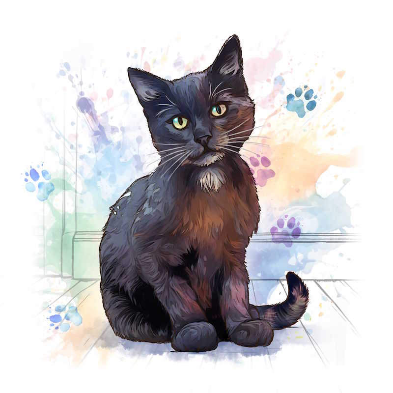 Black Cat Ceramic Art Tile - Art of Arora from thetraditionalgiftshop.live