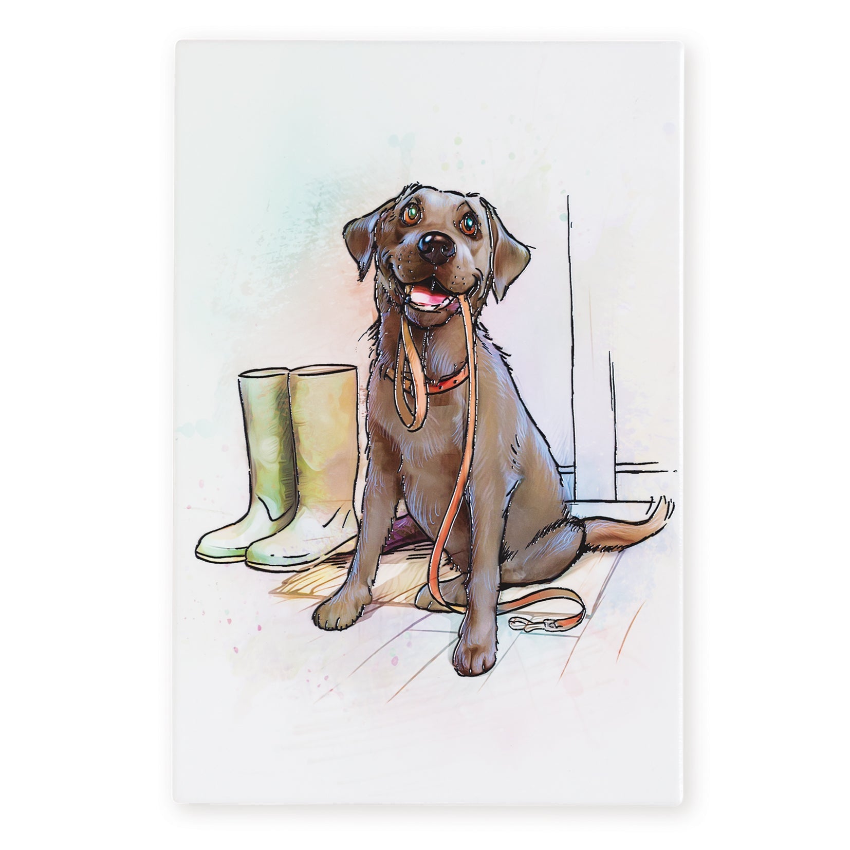 Black Labrador Ceramic Art Tile - Art of Arora from thetraditionalgiftshop.live