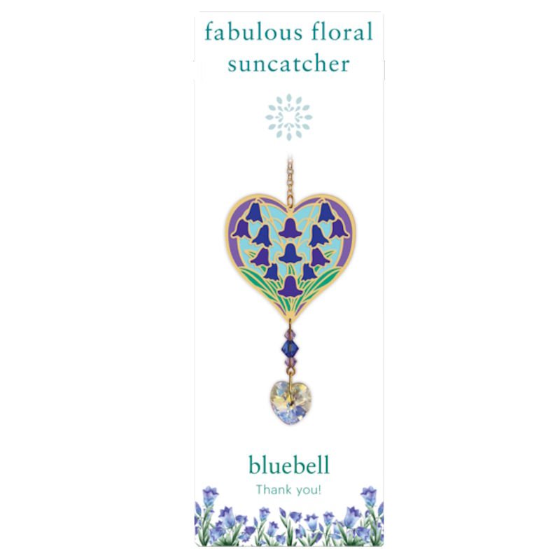 Bluebell (Thank You!) Flower Suncatcher - Wild Things Crystal from thetraditionalgiftshop.live