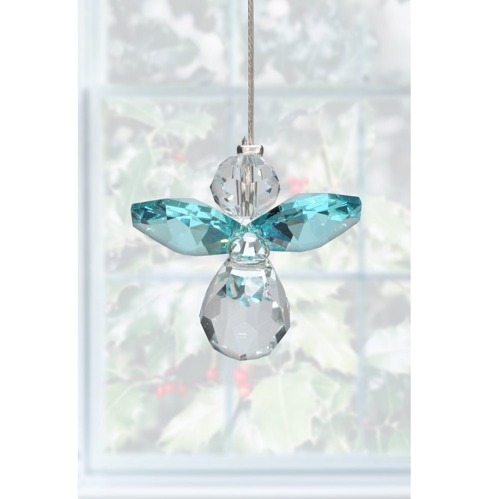 December Birthstone Crystal Guardian Angel - Blue Zircon (Small) - Wild Things Crystal from thetraditionalgiftshop.live