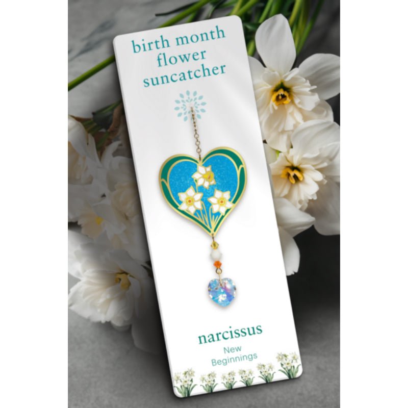 December (Narcissus) Birth Month Flower Suncatcher - Wild Things Crystal from thetraditionalgiftshop.live