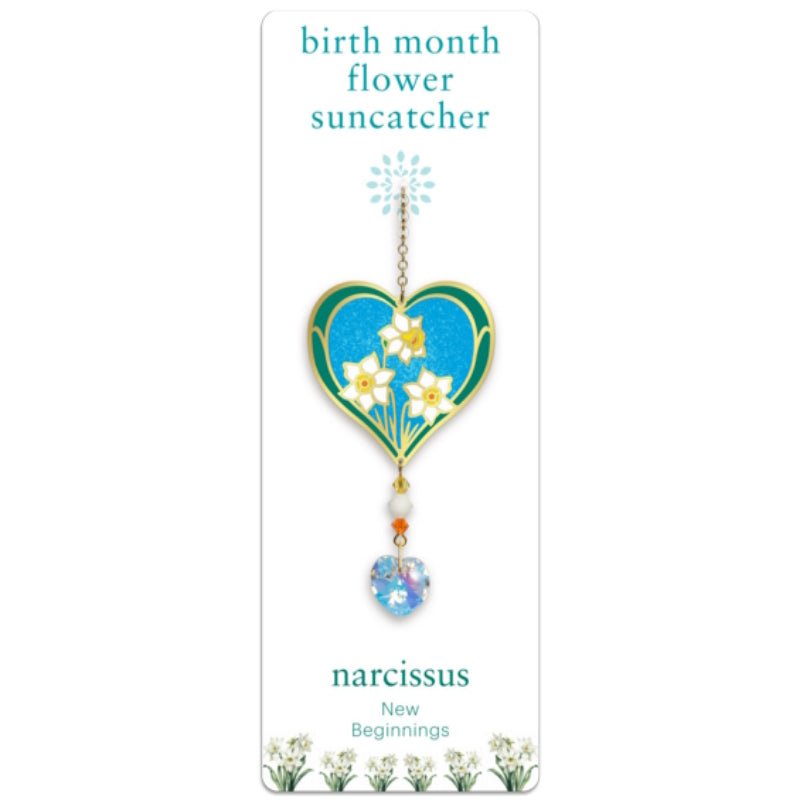 December (Narcissus) Birth Month Flower Suncatcher - Wild Things Crystal from thetraditionalgiftshop.live