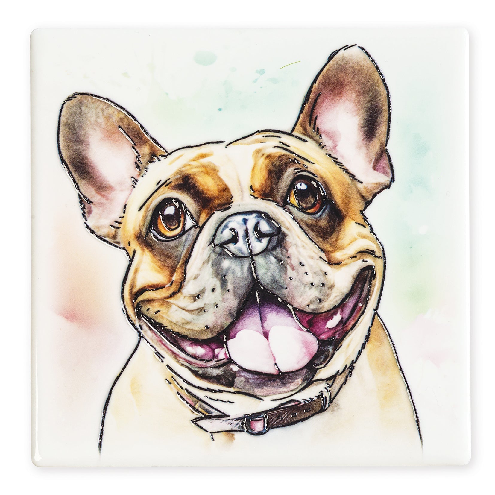 French Bulldog Ceramic Art Coaster - Art of Arora from thetraditionalgiftshop.live