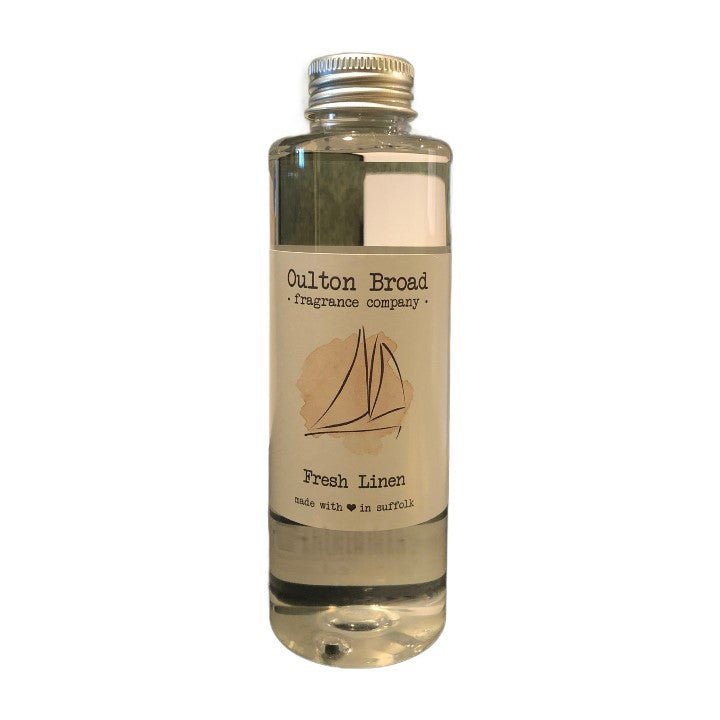 Fresh Linen Reed Diffuser Refill Oil - Oulton Broad Fragrance Company from thetraditionalgiftshop.live