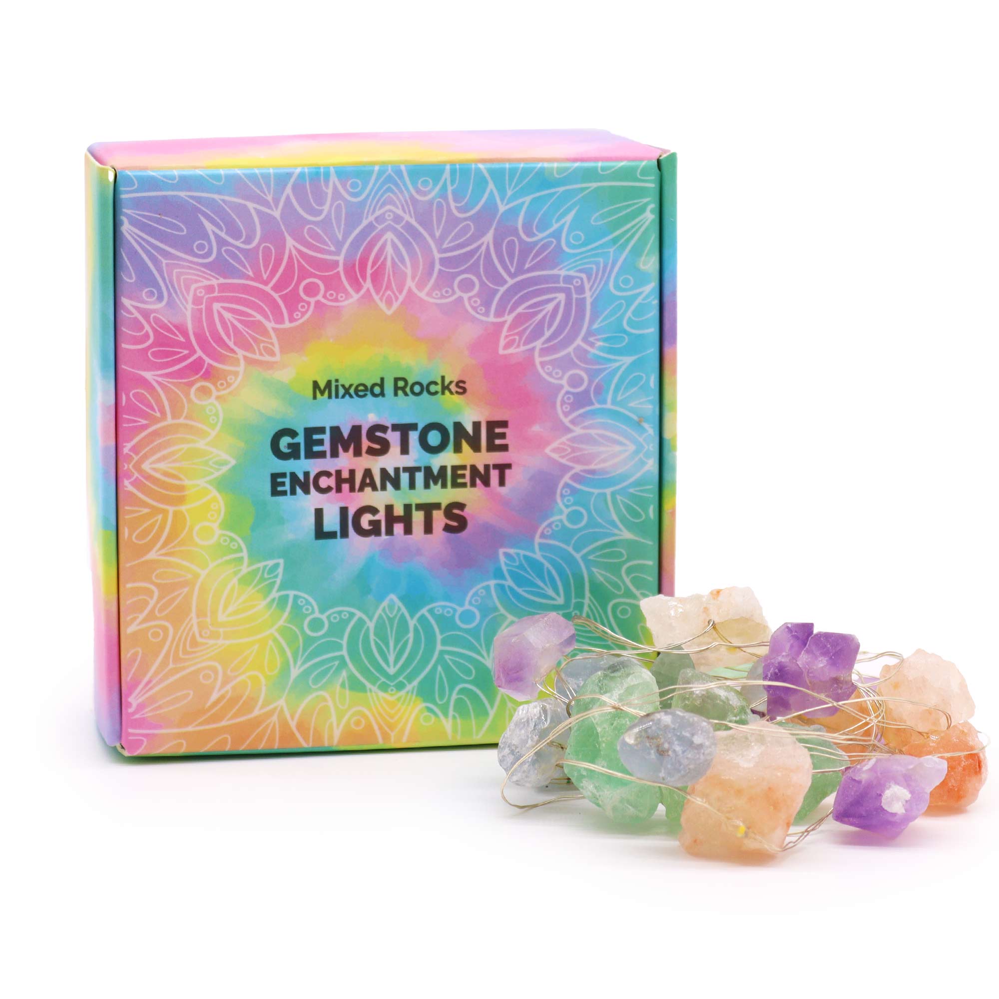 Gemstone LED String Lights - Mixed Crystals - Gemstone Enchantment Lights from thetraditionalgiftshop.live