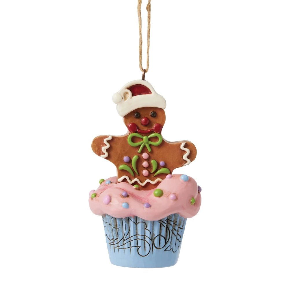 Gingerbread Cupcake Hanging Ornament - Heartwood Creek by Jim Shore from thetraditionalgiftshop.live
