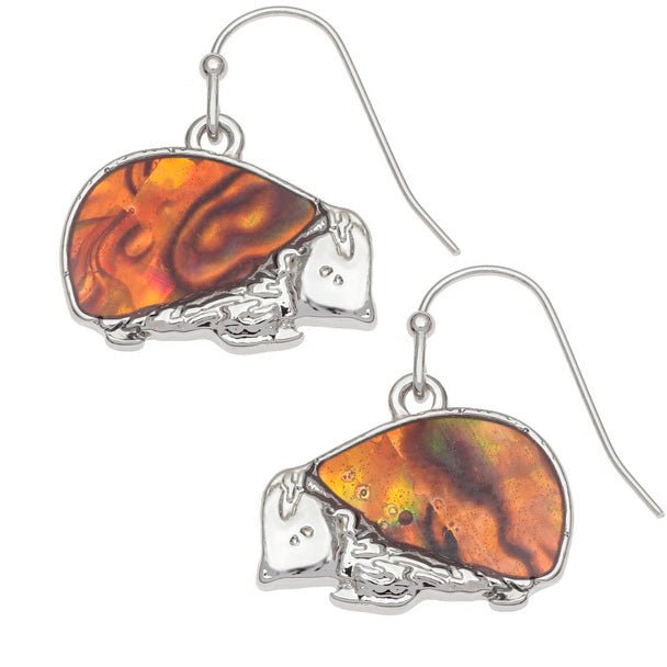Hedgehog Paua Shell Earrings - Tide Jewellery from thetraditionalgiftshop.live
