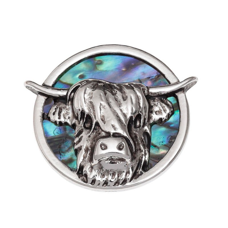 Highland Cow Paua Shell Pin Badge - Tide Jewellery from thetraditionalgiftshop.live