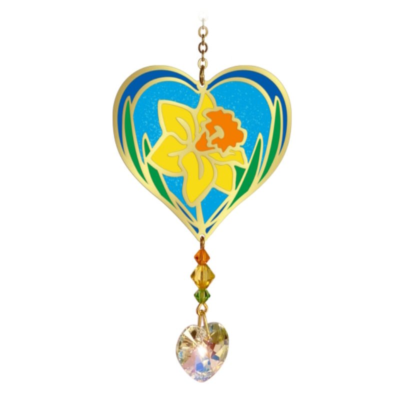 March (Daffodil) Birth Month Flower Suncatcher - Wild Things Crystal from thetraditionalgiftshop.live