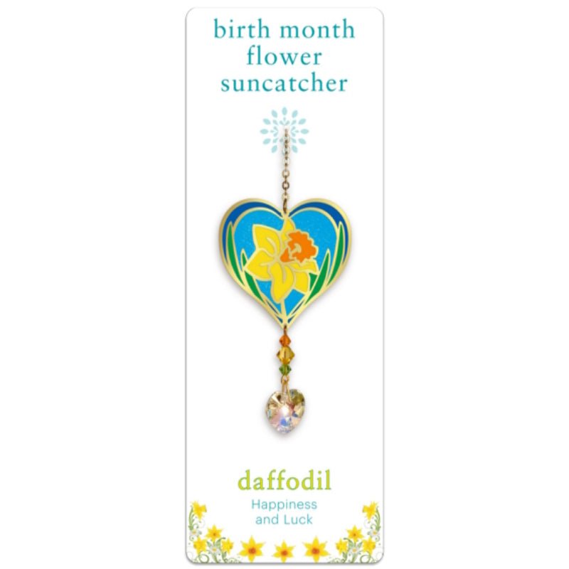 March (Daffodil) Birth Month Flower Suncatcher - Wild Things Crystal from thetraditionalgiftshop.live