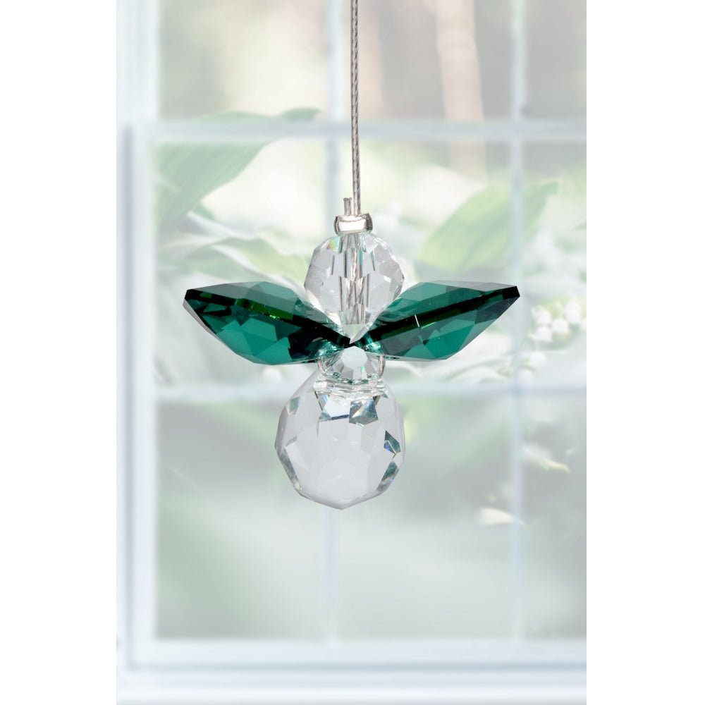 May Birthstone Crystal Guardian Angel - Emerald (Small) - Wild Things Crystal from thetraditionalgiftshop.live