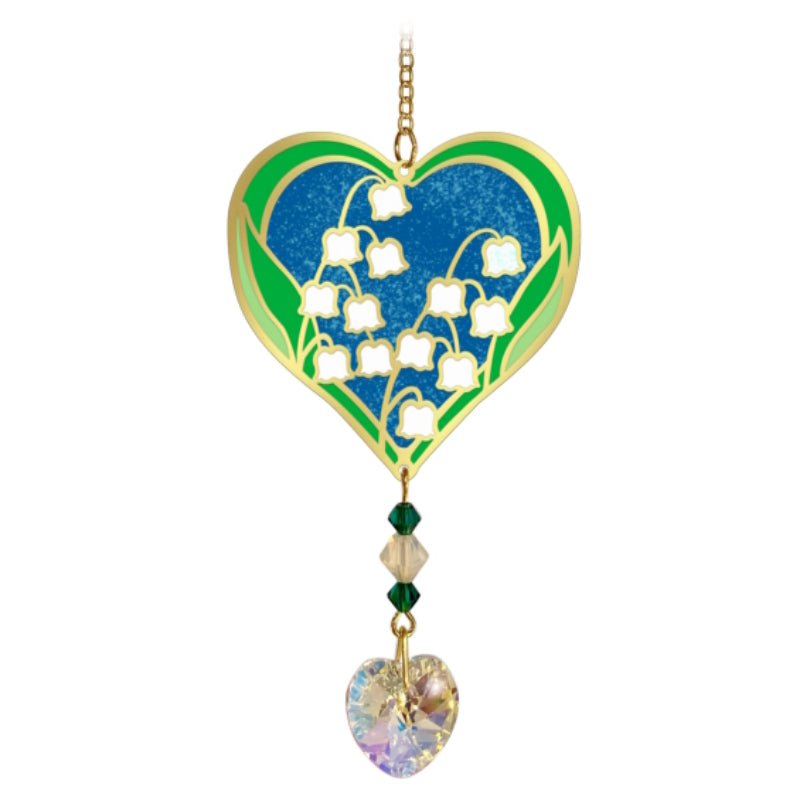 May (Lily of the Valley) Birth Month Flower Suncatcher - Wild Things Crystal from thetraditionalgiftshop.live