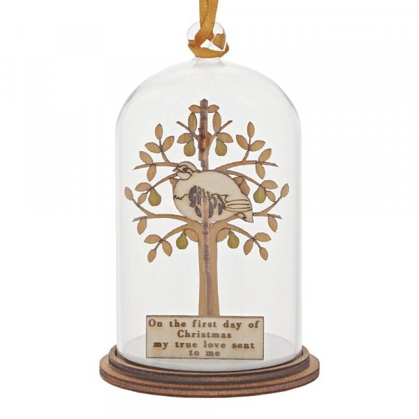 Partridge in a Pear Tree Christmas Hanging Kloche - Kloche from thetraditionalgiftshop.live