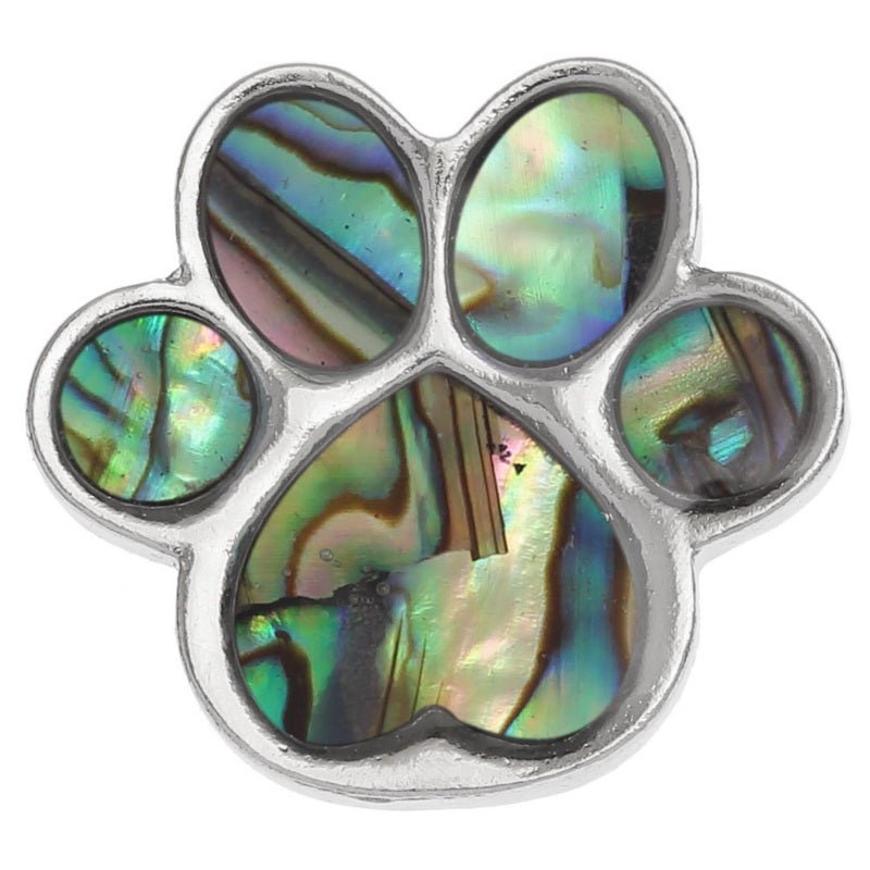 Pet Paw Paua Shell Pin Badge - Tide Jewellery from thetraditionalgiftshop.live