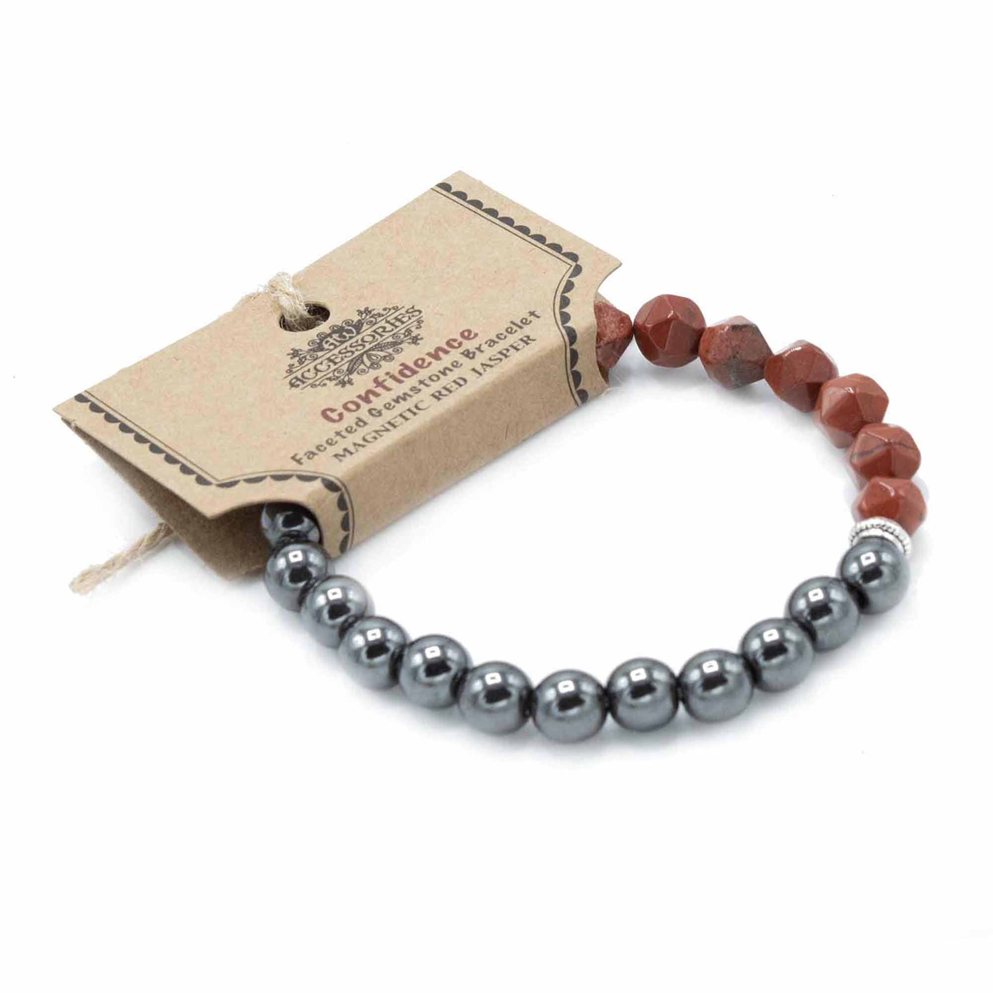 Red Jasper Faceted Gemstone Bracelet - Gemstone Bracelets from thetraditionalgiftshop.live