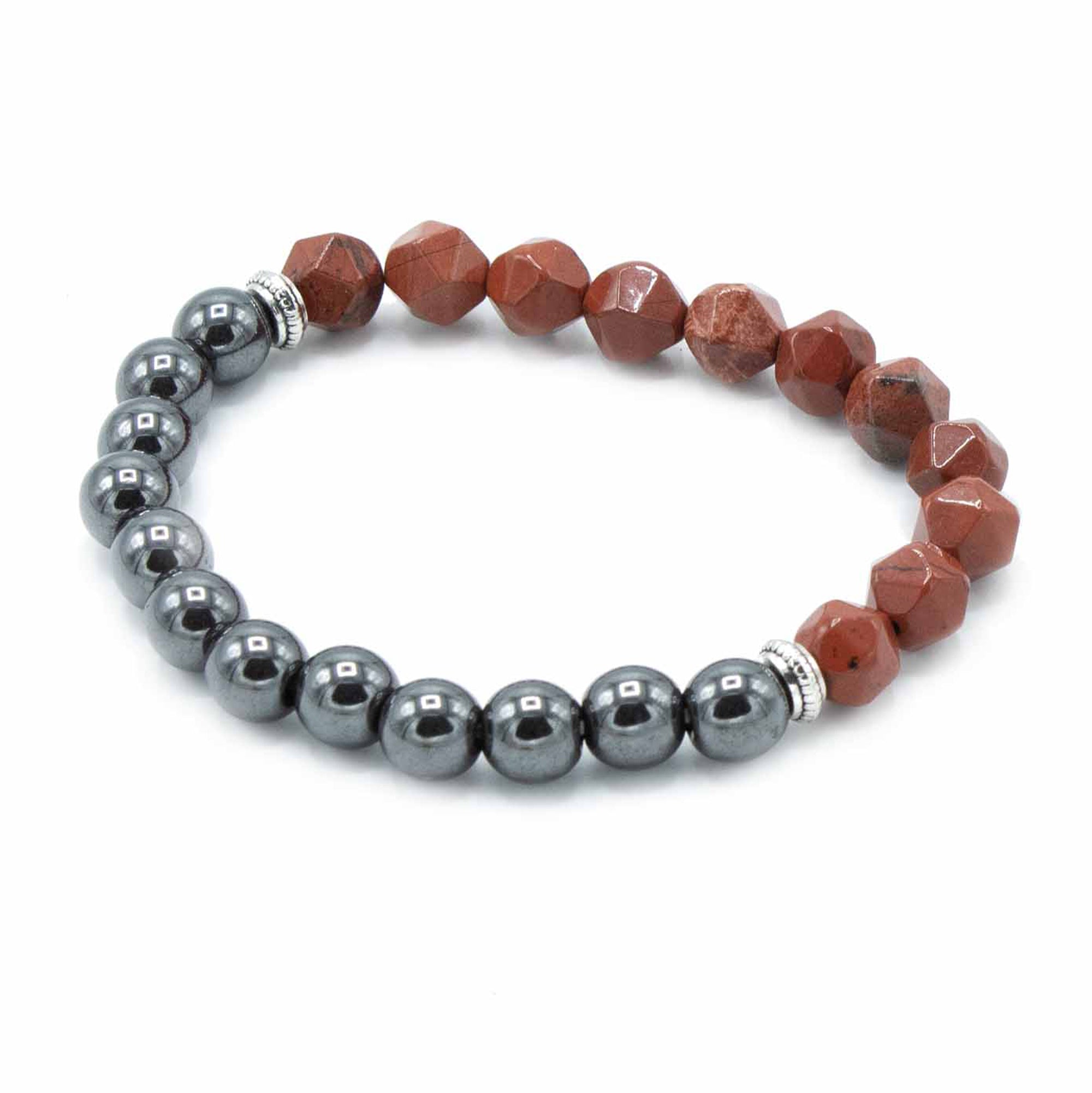 Red Jasper Faceted Gemstone Bracelet - Gemstone Bracelets from thetraditionalgiftshop.live