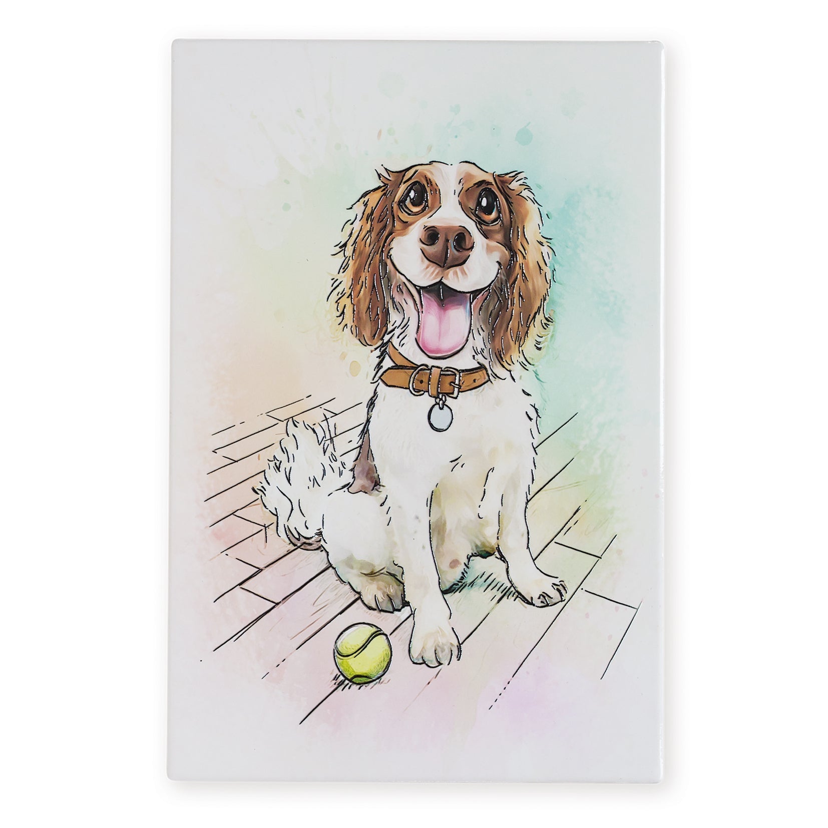 Springer Spaniel Ceramic Art Tile - Art of Arora from thetraditionalgiftshop.live
