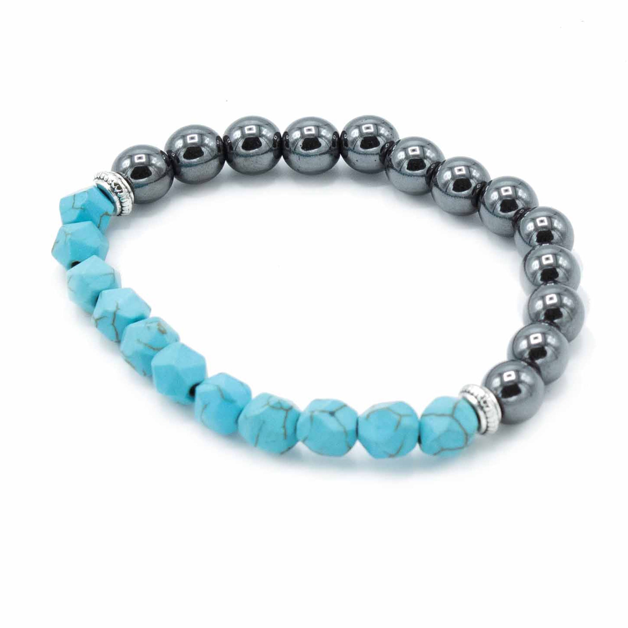 Turquoise Faceted Gemstone Bracelet - Gemstone Bracelets from thetraditionalgiftshop.live