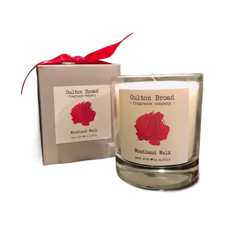Woodland Walk Glass Jar Candle - Oulton Broad Fragrance Company from thetraditionalgiftshop.live