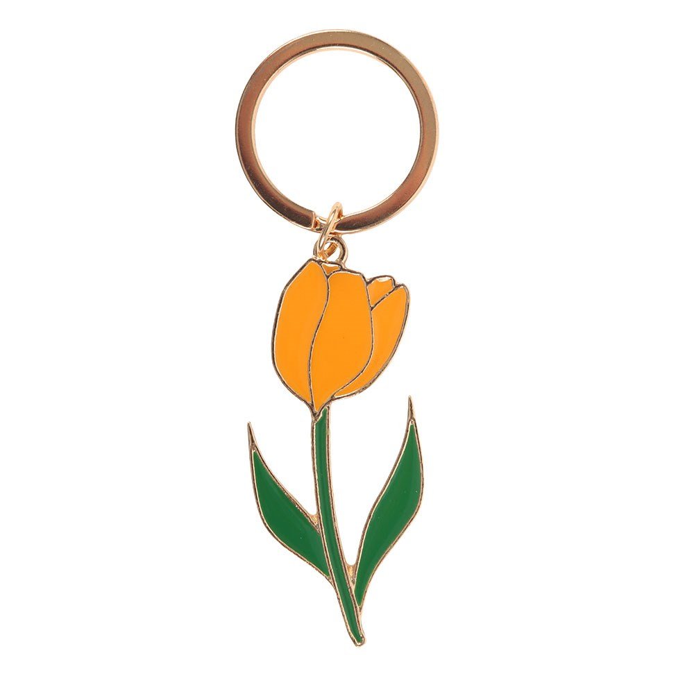 Yellow Tulip Happiness Keyring - Jones Home & Gift from thetraditionalgiftshop.live