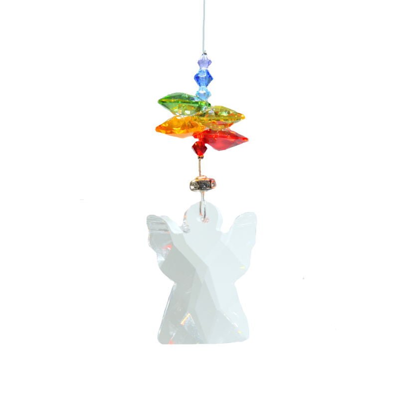 Angels in my Window (Rainbow) Crystal Suncatcher - Wild Things Crystal from thetraditionalgiftshop.live
