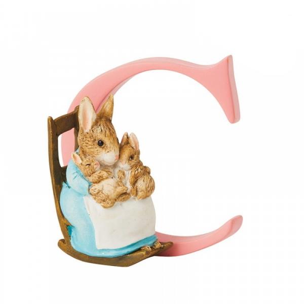 "C" Mrs Rabbit & Bunnies Alphabet Letter - Beatrix Potter from thetraditionalgiftshop.live