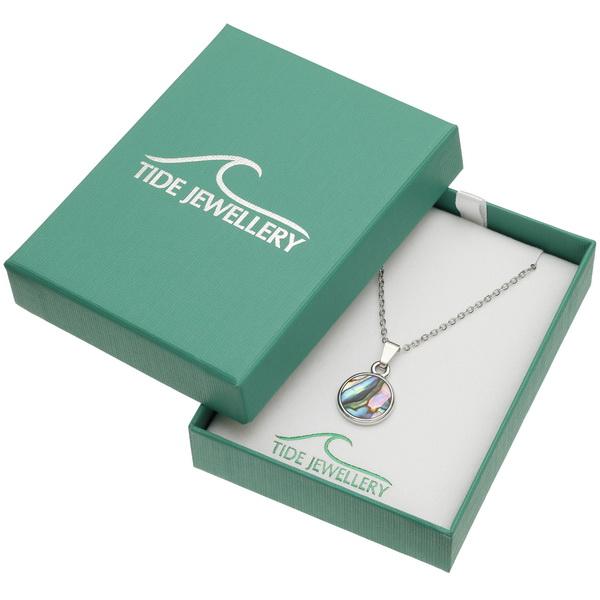 Circle Paua Shell Necklace - Tide Jewellery from thetraditionalgiftshop.live