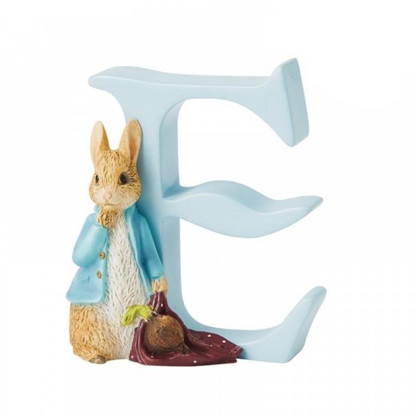 "E" Peter Rabbit with Onions Alphabet Letter - Beatrix Potter from thetraditionalgiftshop.live