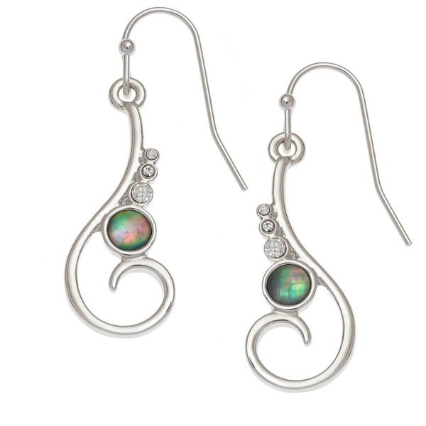 Elegant Spiral Paua Shell Earrings - Tide Jewellery from thetraditionalgiftshop.live