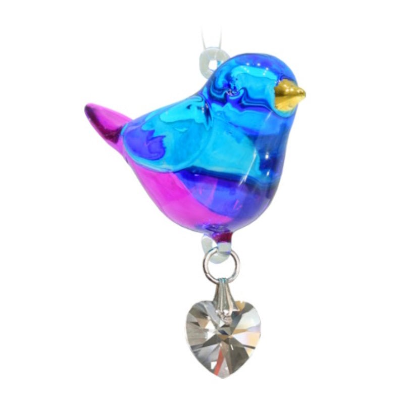 Fantasy Glass Pretty Little Bird - Evening Song - Wild Things Crystal from thetraditionalgiftshop.live