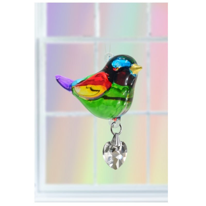 Fantasy Glass Pretty Little Bird - Rainbow - Wild Things Crystal from thetraditionalgiftshop.live
