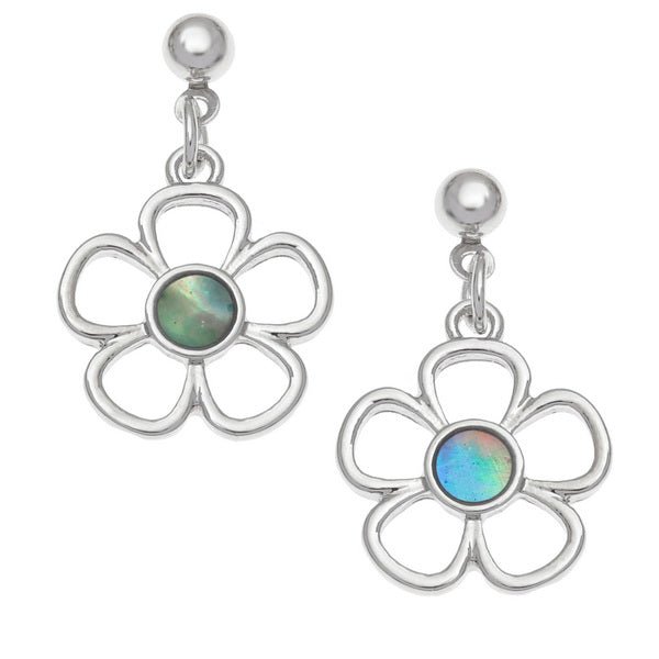 Flower Paua Shell Earrings - Tide Jewellery from thetraditionalgiftshop.live