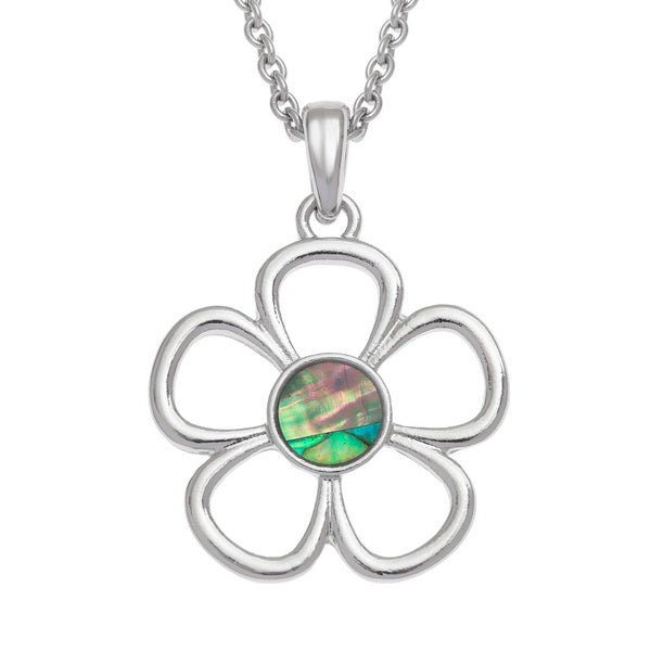 Flower Paua Shell Necklace - Tide Jewellery from thetraditionalgiftshop.live