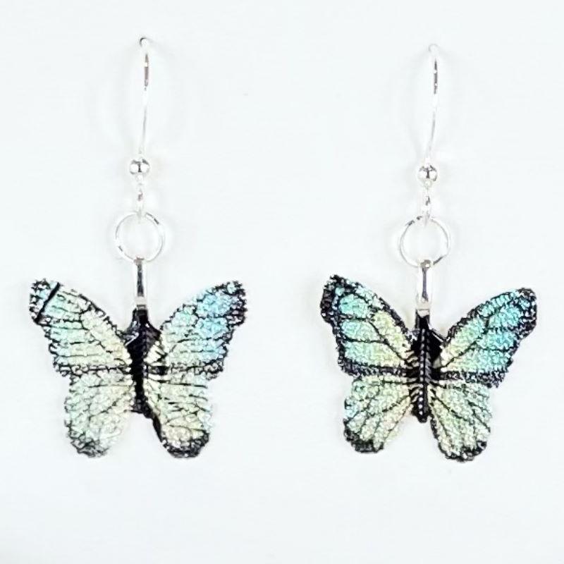 Green Butterfly Leaf Earrings - Pure by Coppercraft from thetraditionalgiftshop.live
