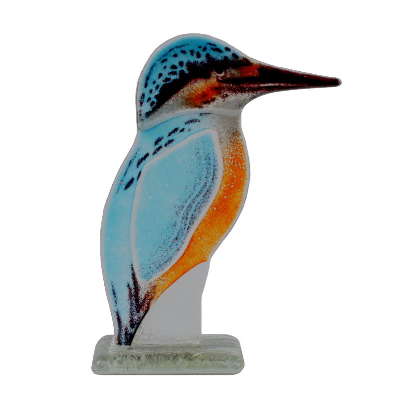 Kingfisher Fused Glass Ornament - D&J Glassware Fused Glass from thetraditionalgiftshop.live