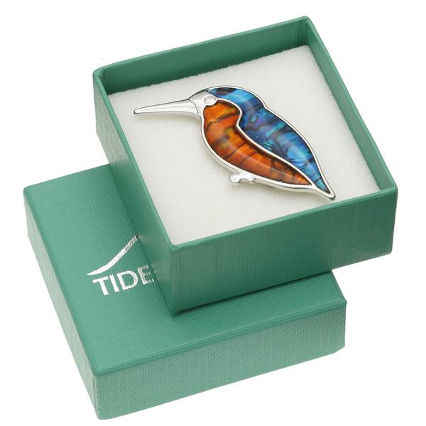 Kingfisher Paua Shell Brooch - Tide Jewellery from thetraditionalgiftshop.live