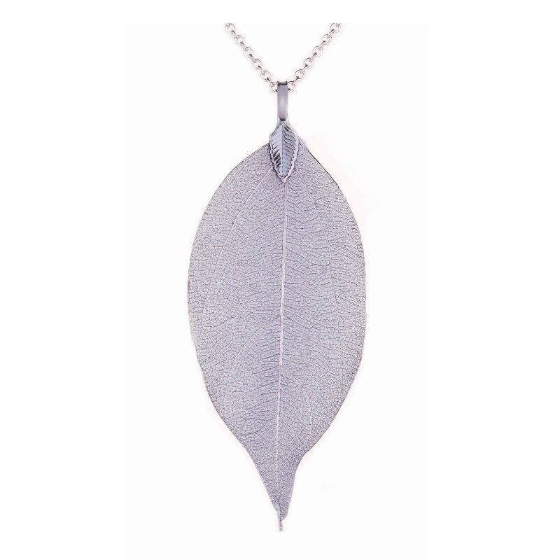 Lilac Leaf Necklace - Pure by Coppercraft from thetraditionalgiftshop.live
