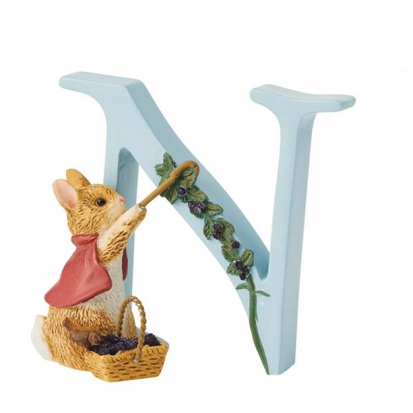 "N" Cottontail Alphabet Letter - Beatrix Potter from thetraditionalgiftshop.live