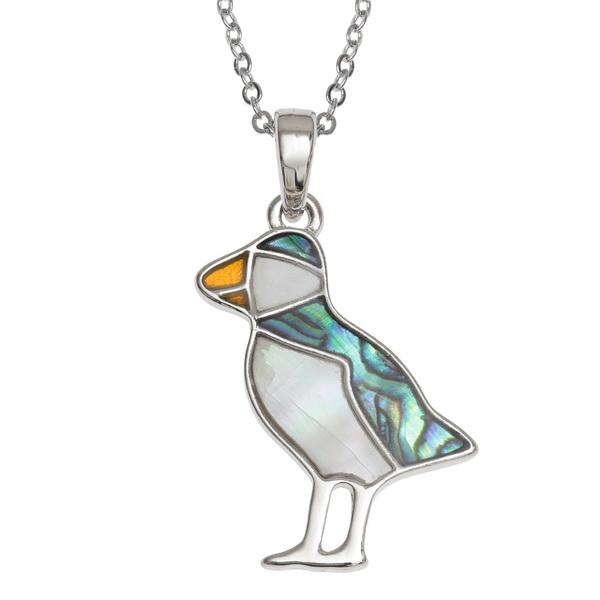 Puffin Paua Shell Neclace - Tide Jewellery from thetraditionalgiftshop.live
