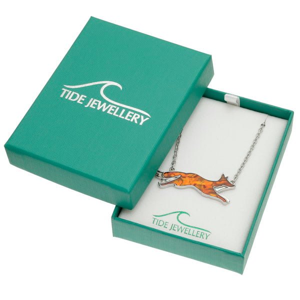 Running Fox Paua Shell Necklace - Tide Jewellery from thetraditionalgiftshop.live