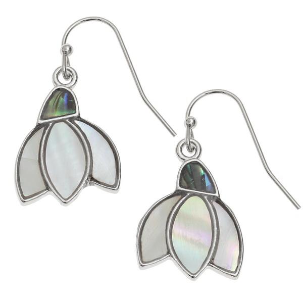 Snowdrop Paua Shell Earrings - Tide Jewellery from thetraditionalgiftshop.live