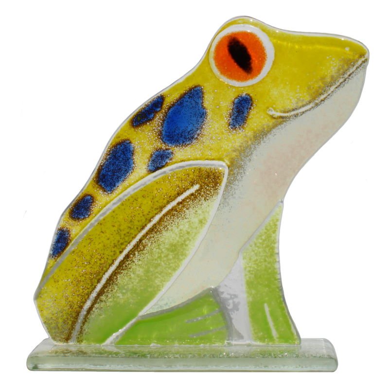 Spot the Frog Fused Glass Ornament - D&J Glassware Fused Glass from thetraditionalgiftshop.live